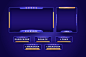 Gradient twitch panels Free Vector