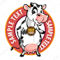 徽标或图标为奶牛的牛奶产品，也可以用作吉祥物牛牛奶基础产品