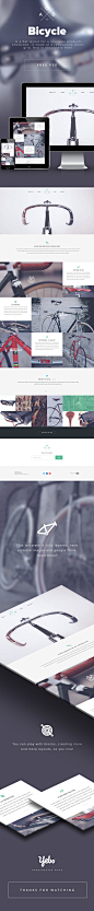Bicycle Free PSD : This is just a little something we've made for fun!Is a flat layout thinked to be responsive and dynamic.Hope you guys likes this template!