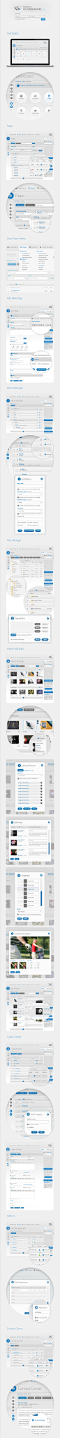 Content Management System &#;40CMS&#41; Admin Panel on Behance