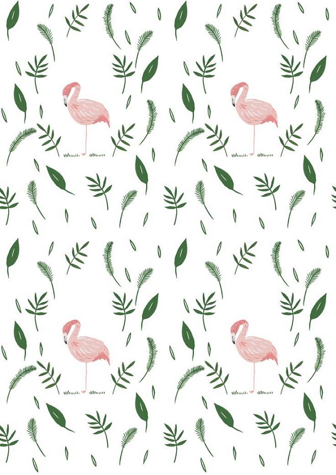 Flamingo leafy natur...