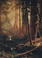 Albert Bierstadt. Giant Redwood Trees of California, 1874