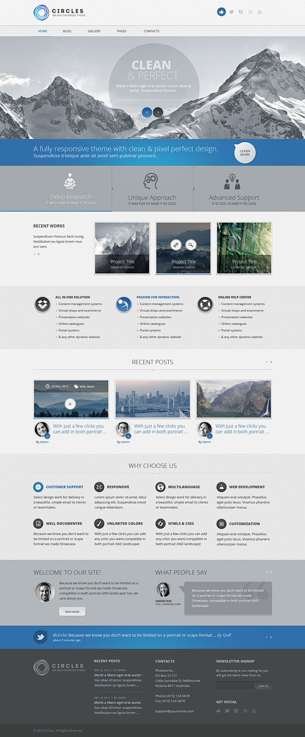 Circles PSD Template...