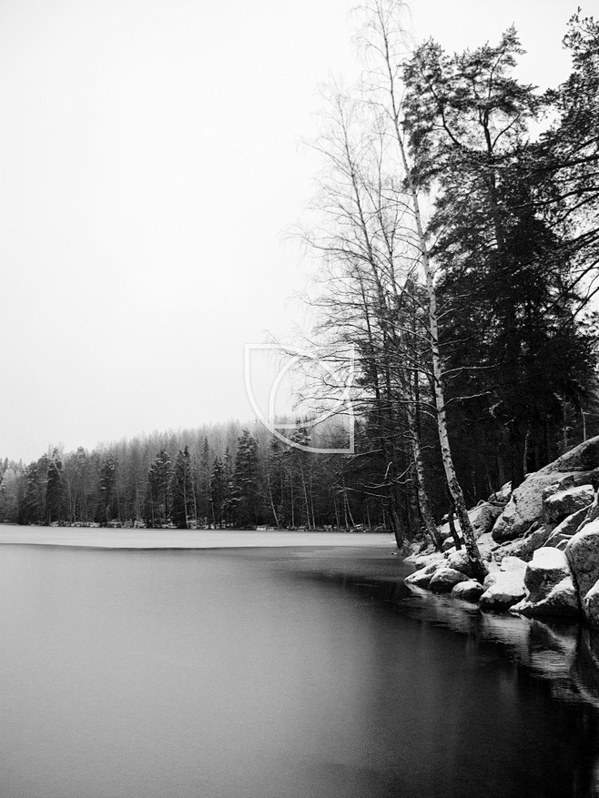 芬兰雪景芬兰，雪景，湖