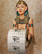 美国Toscano 稀奇创意 埃及女祭司 法老 卫生间纸巾架