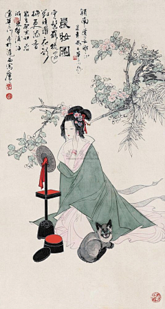 紫萌月采集到点墨中国：华三川人物绘画