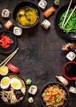 Sushi and japanese food on dark background by Elena Yeryomenko on 500px