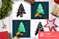 2019年新年圣诞树logo图形水印标志AI矢量素材  - PS饭团网psefan.com
