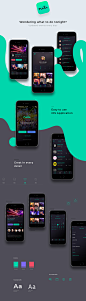 nili iOS Application on Behance 蓝绿色