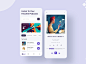 Podcast player illustration art mobile design mobile app trendy applic