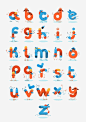 可爱风格的多彩形象英文字母艺术 平面电商 创意素材 png素材