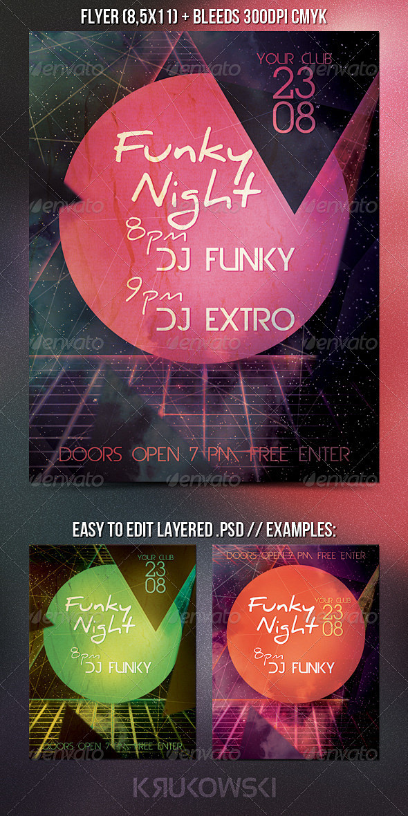 Retro Party Flyer - ...