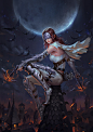 General 1000x1415 Wenfei  Ye women brunette bats city Diablo 3: Reaper of Souls Nephalem armor mask Diablo Diablo III