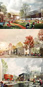 Love the atmosphere in these renders. Prinsessegade Kindergarten and Youth Club Winning Proposal / COBE + NORD Architects