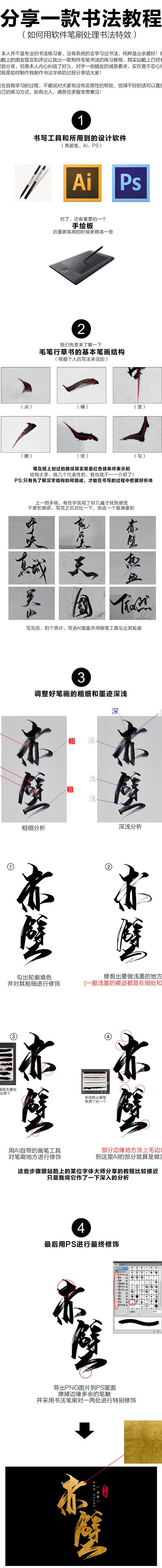 分享一款书法教程-字体-