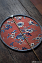 #团扇# 欣赏·近期一些用清代民国的老刺绣做的团扇作品。皆已私定。 ​​​​
