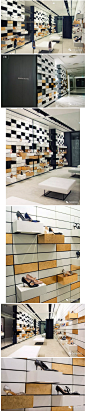 【Manolo Blahnik 首尔旗舰店设计】
画风很特别的鞋店，各具特色的空间让挑鞋也变得有趣起来！！