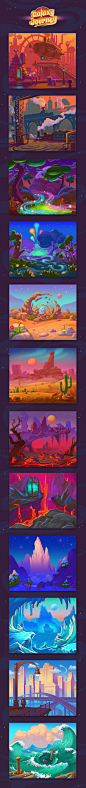 Galaxy journey backgrounds : Art i made for online project