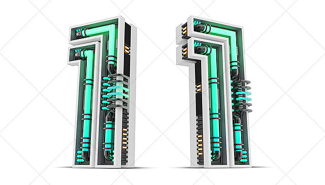 周年庆倒计时3D金属灯管数字插图1