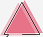 粉红色三角形标题框