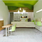70平米绿色酸奶店设计图