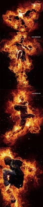 火焰照片特效处理PS动作插件 Flames Photoshop Action_PS工具_乐分享-设计共享素材平台 www.lfx20.com