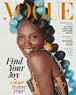 UK Vogue April 2021 英国版四月刊封面大片 “Find your joy”，四张黑人面孔，梅叔Steven Meisel掌镜，纷繁时装、彩色假发搭配Pat McGrath的妆容，简单又好看~