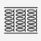 弹簧床床垫图标 平面电商 创意素材