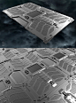 Spaceship part of floor., Sergey Biryukov : Sci-Fi style part of floor 3D concept for spaceship environment.