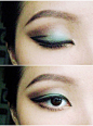 Add a little black eyeliner in the crease, and in the inner corner. | 19 Awesome Eye Makeup Ideas For Asians