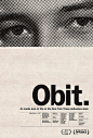 Festival poster for OBIT (Vanessa Gould, USA, 2016)Designer: TBDPoster source: The Hollywood Reporter