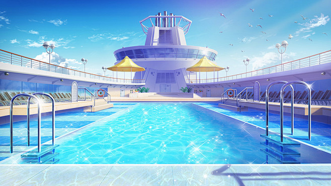 Cruise swimming pool...