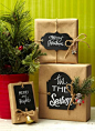 Easy Christmas Gift Wrapping Ideas Dress up your packages with fresh ideas for paper, ribbon, tags and other decorations.: 