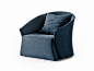 Fabric armchair BUSTIER | Armchair - Saba Italia