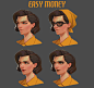 Easy Money characters: Delilah , Ryan Andrade : face & outfit options for one of the protagonists in my comic, Easy Money. It's a 50s crime drama.