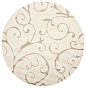 Round Shag Rug in Cream contemporary-area-rugs