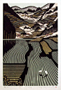 Ray Morimura - Tanada (woodblock)