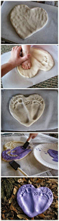 Salt Dough Footprint Heart