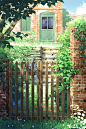 Tags: Anime, 00111 (Artist), Gate, Stairs, No People, Scenery, Window