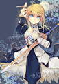 428）.《Fate》-- Saber。（又名：阿尔托利亚·潘德拉贡，アルトリア・ペンドラゴン，Altria Pendragon，骑士王，亚瑟王）；电视动画《Fate/Zero》是根据虚渊玄著作的同名小说改编的电视动画，TYPE-MOON于2010年12月21日公布了Fate/Zero的动画化的消息，由ufotable负责制作。（大图）