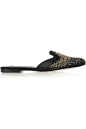 Oscar de la RentaCalista sequin-embellished satin slippers