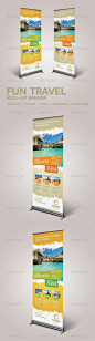 Fun Travel Roll-Up Banner - GraphicRiver Item for Sale