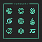 Inspirational monogram letter g design | Premium Vector #Freepik #vector #logo #corporate #company #corporate-identity