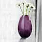 丹麦Holmegaard cocoon vase 茧形紫色花瓶 17cm 迷你 H4343237