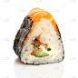 寿司,无人,三文鱼,生食,膳食,海产,奶酪,背景分离,方形画幅,寿司卷