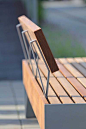 木材不锈钢座椅mmcité - products - park benches - blocq