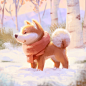 Winter shiba, Lynn Chen : Missing winter from the warm California.