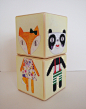 Wooden Blocks - animal mix and match.