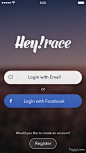 Hey!Race手机APP登陆页UI设计 - 图翼网(TUYIYI.COM) - 优秀APP设计师联盟 http://www.tuyiyi.com/app/22121.html