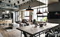 工业住宅风格客厅与餐厅装修图片2014